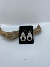 Load image into Gallery viewer, Sterling Silver Hammered oval earrings
