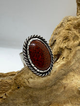 Load image into Gallery viewer, Dinosaur bone Sterling Silver Ring
